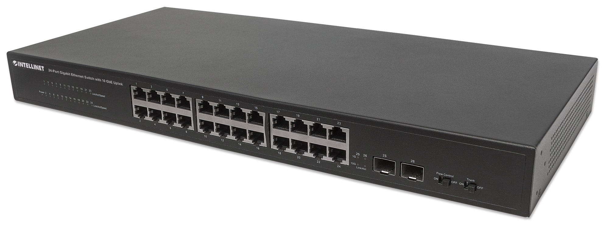 Intellinet 24-Port Gigabit Ethernet Switch with 10 GbE Uplink – image 1