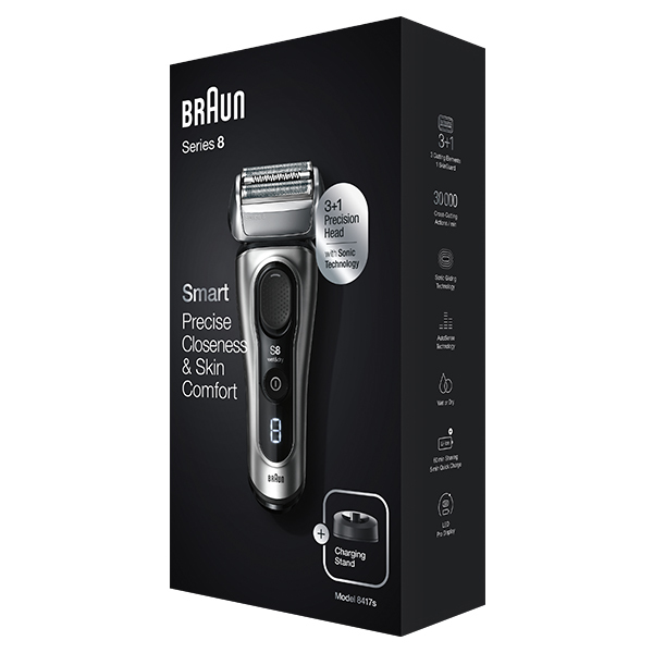 Braun Series 8 8417S Foil shaver Trimmer Black, Grey – image 7