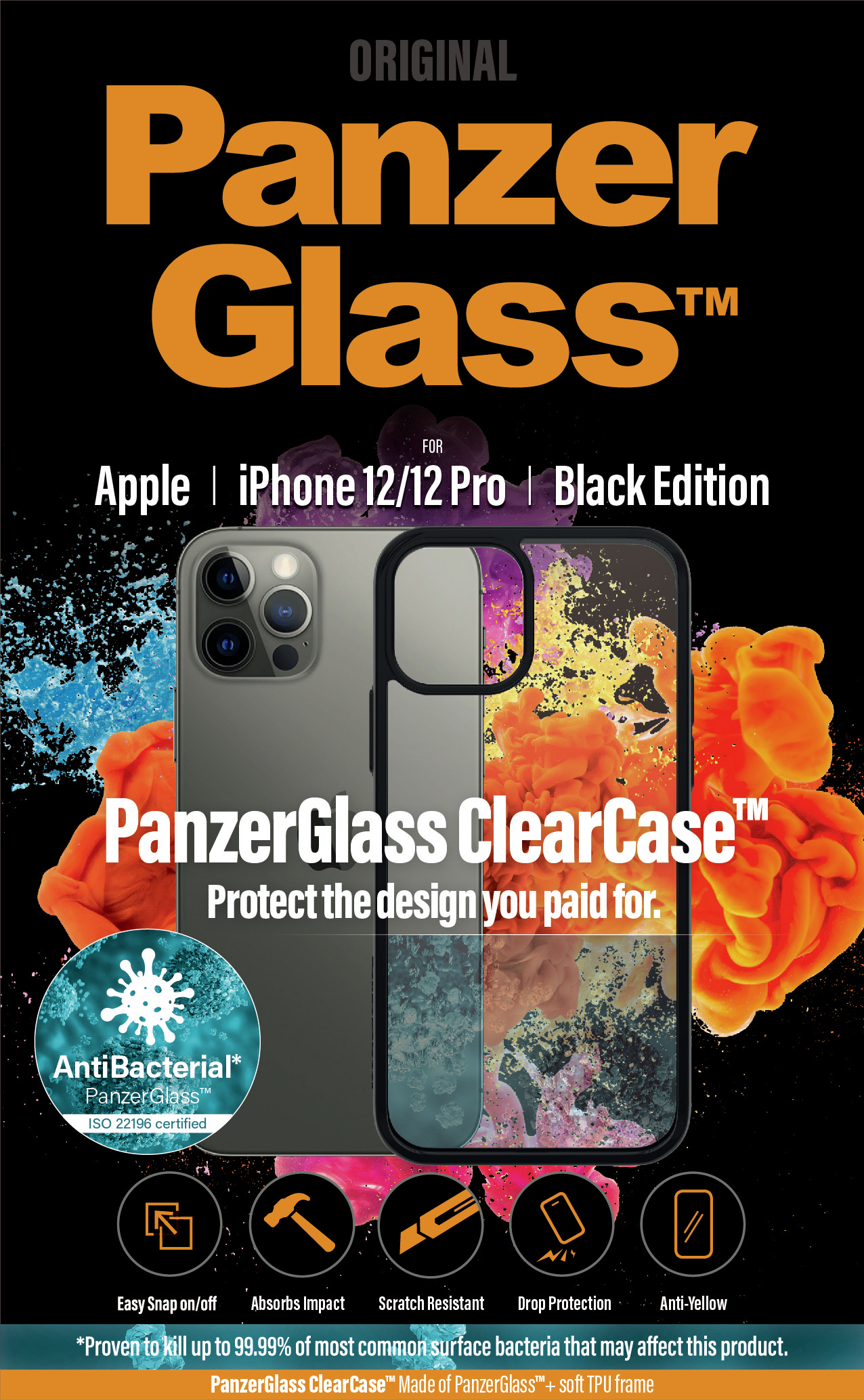 PanzerGlass® ClearCase iPhone 12 | 12 Pro | Black – image 2