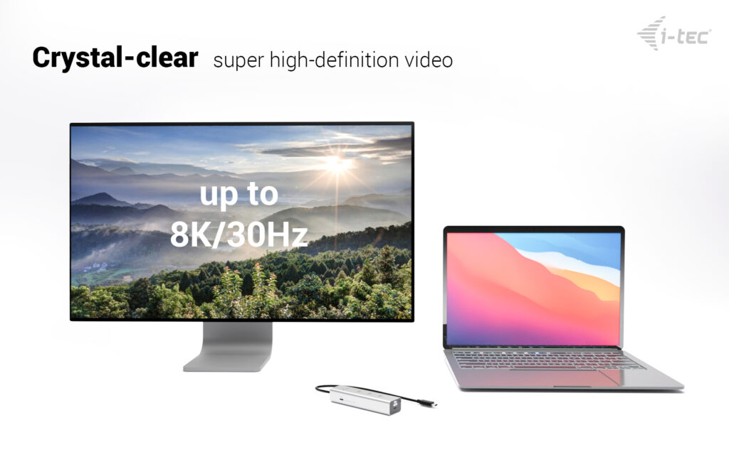 i-tec Metal USB-C Charging HUB 5port with USB-C video 8K + Power Delivery – image 8