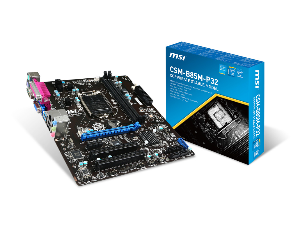 MSI CSM-B85M-P32 Intel® B85 LGA 1150 (Socket H3) micro ATX – image 2