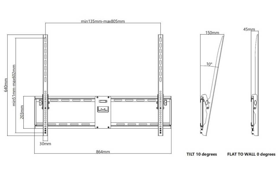 Multibrackets M Universal Tilt Wallmount White Large – image 4