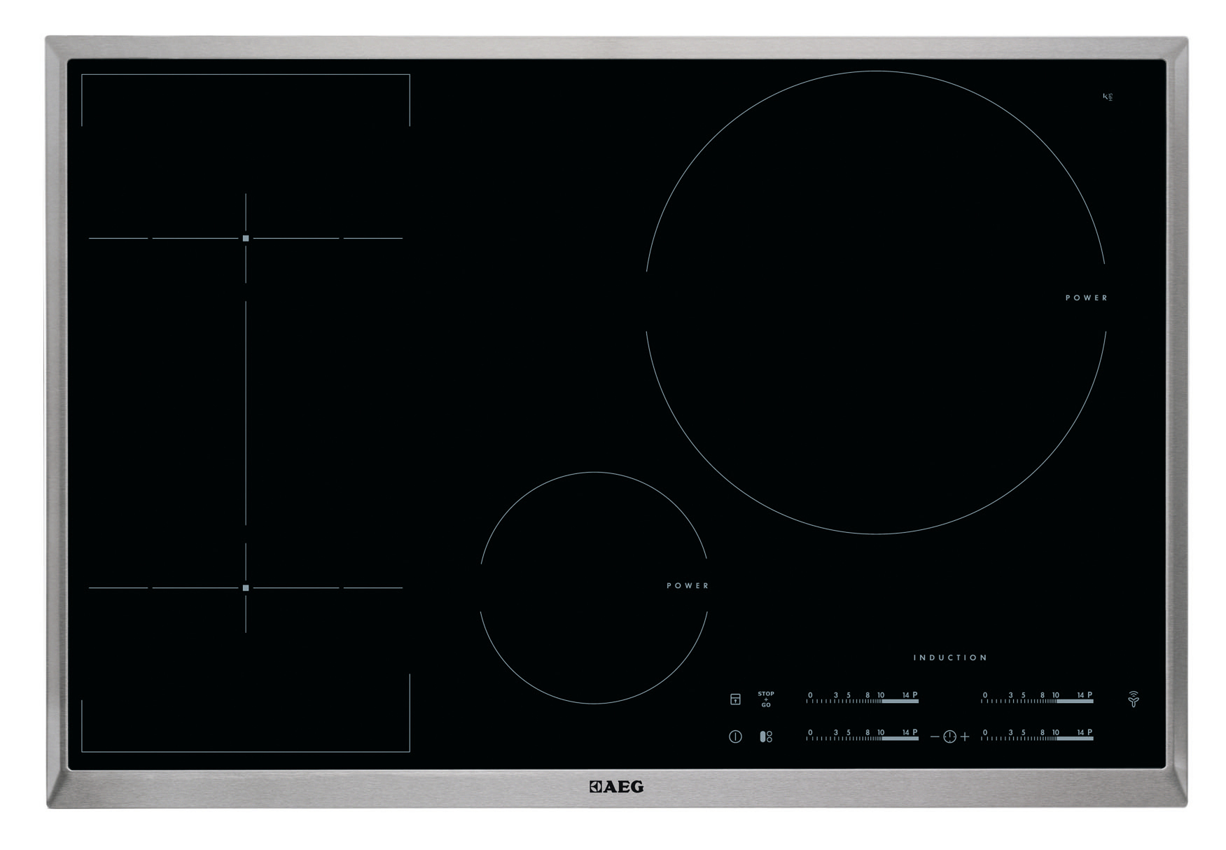 AEG HKL85410XB Black Built-in Zone induction hob 4 zone(s) – image 1
