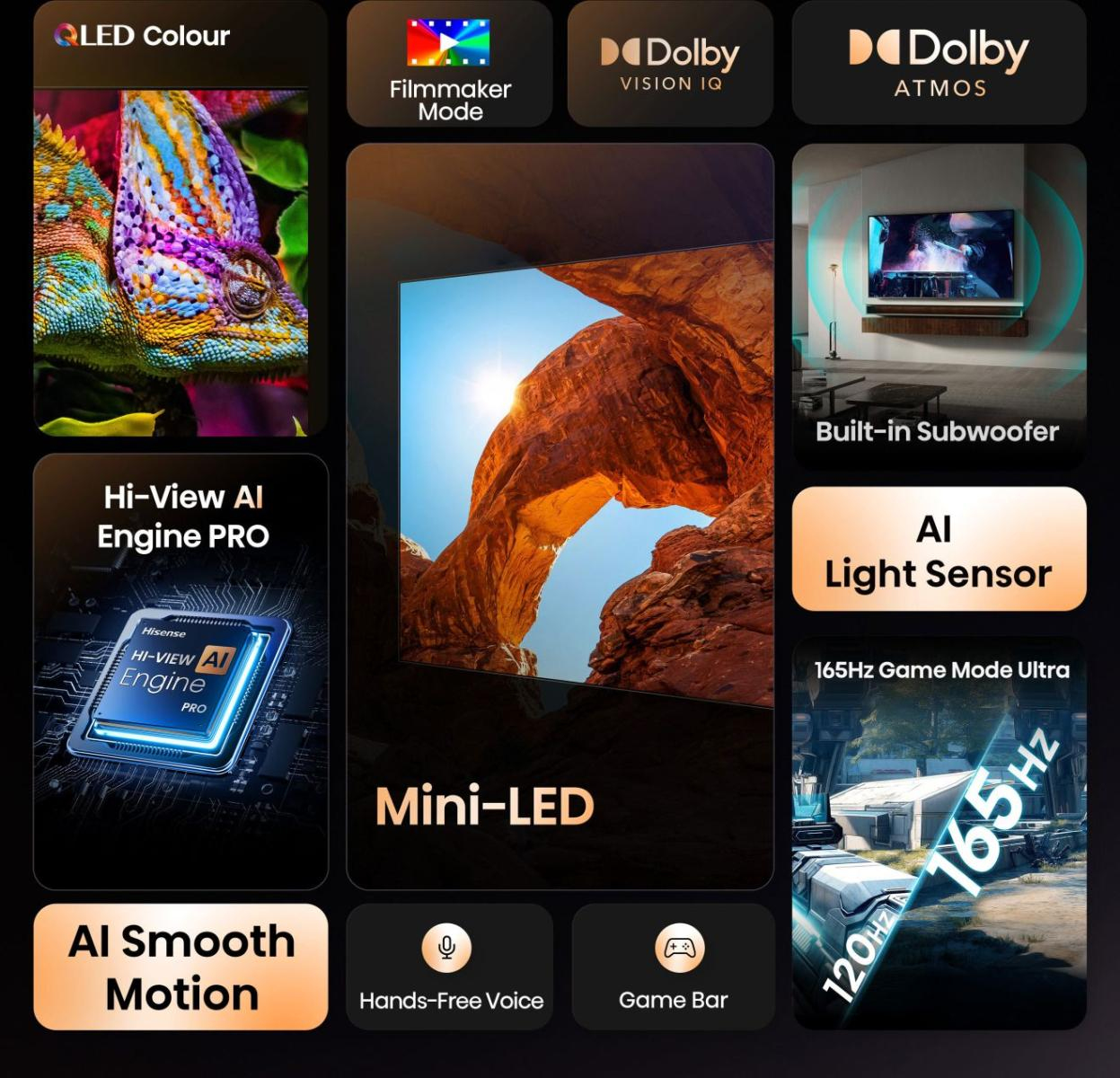 TV Hisense Mini LED 100U7Q 253 cm 2025 — photo 3