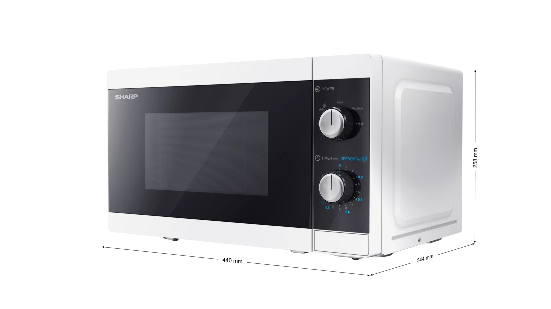 Sharp YC-MS01E-W microwave Black, White Solo microwave Countertop – image 3
