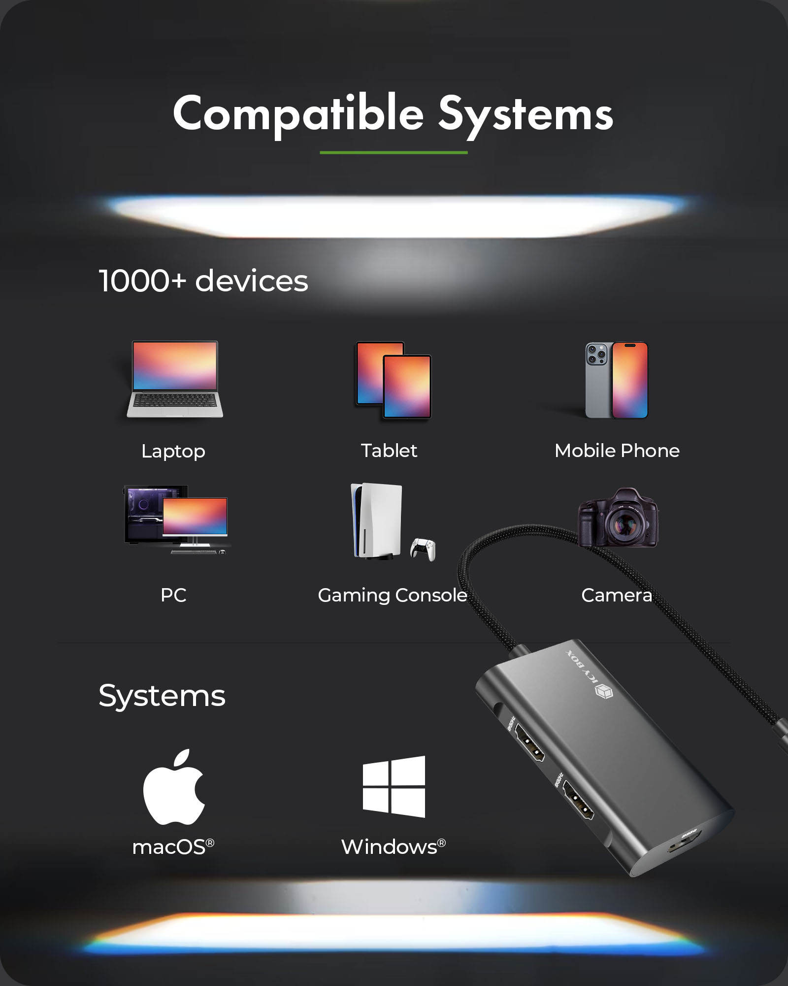 ICY BOX Adapter USB Type-C to 3x HDMI – image 7