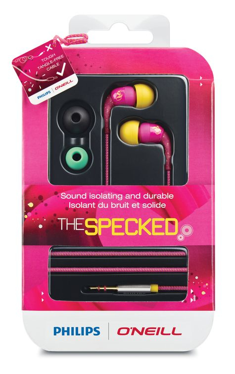 Philips O'Neill SHO9551/10 headphones/headset Wired Music Pink, Yellow – image 2