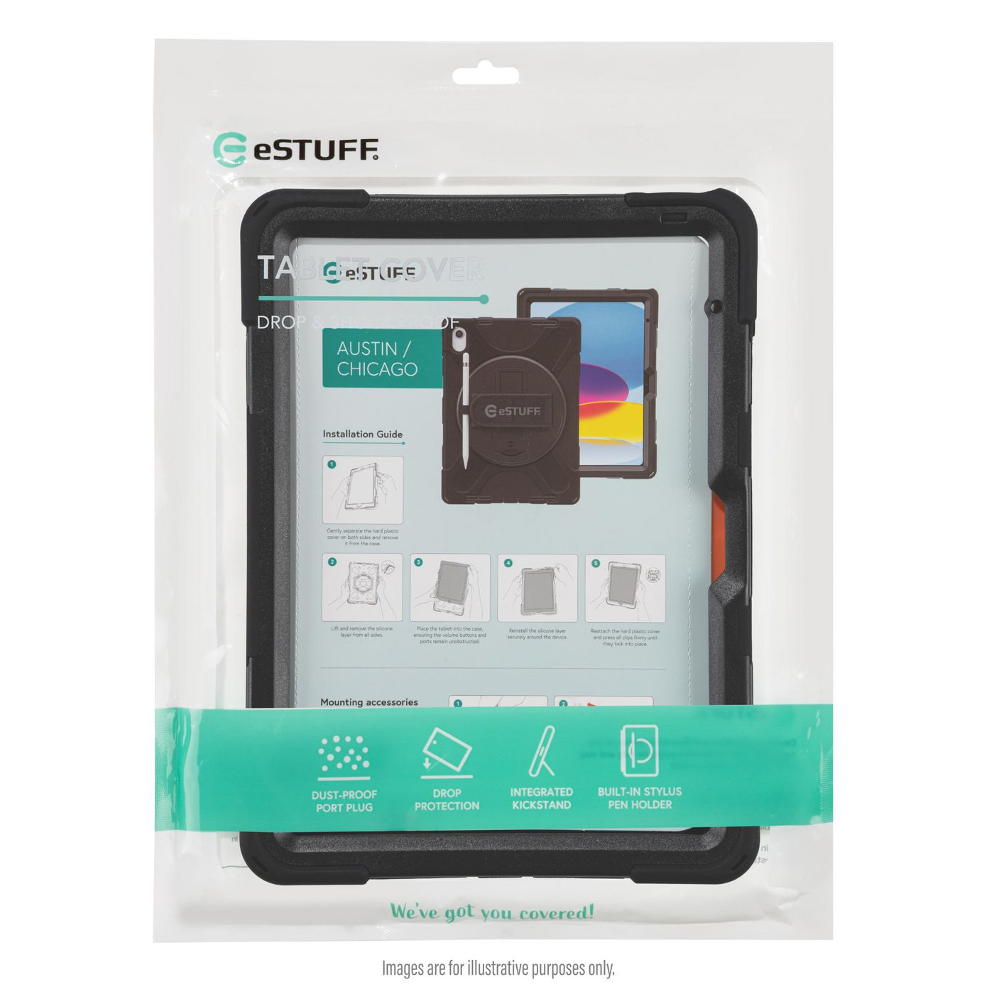 eSTUFF ES681844-BULK tablet case Black – image 6