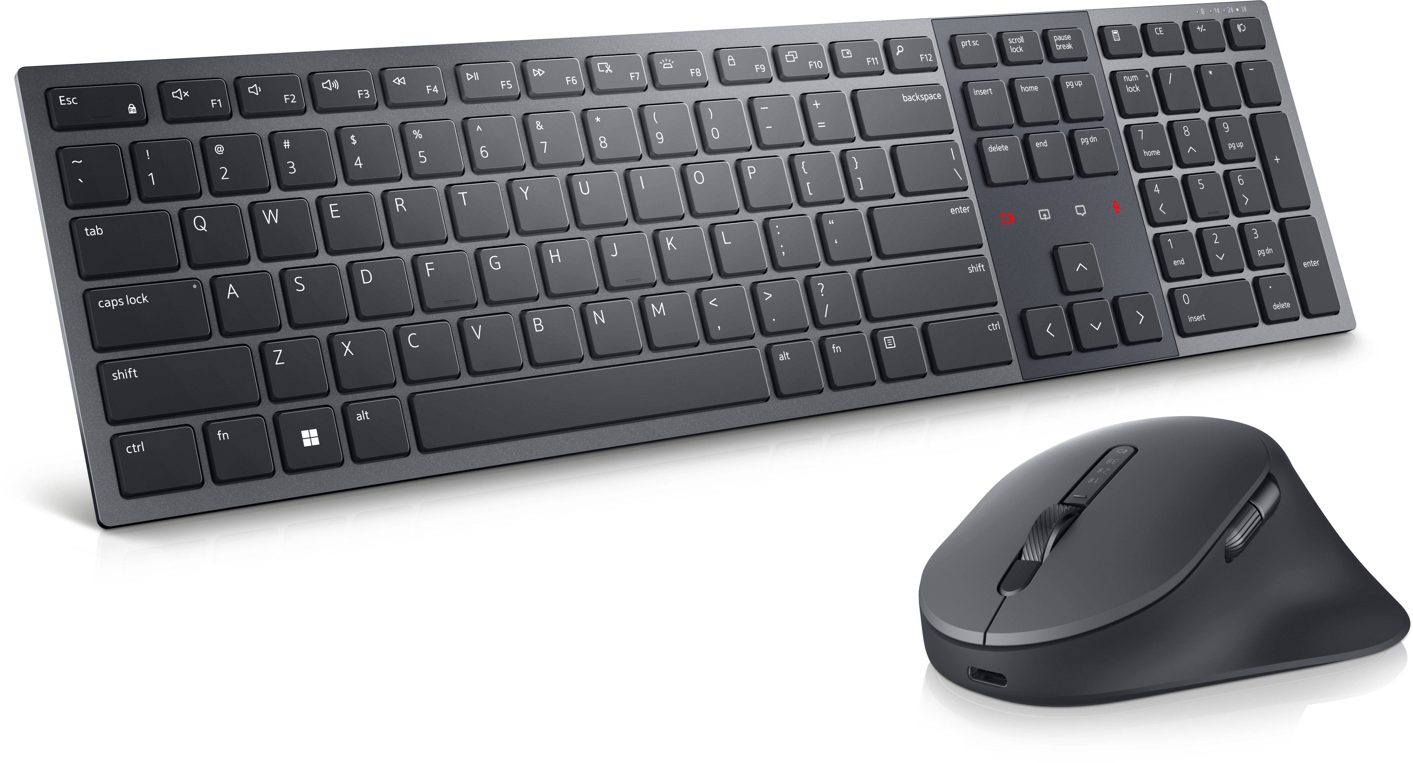 DELL KM900 tastiera Mouse incluso Ufficio RF senza fili + Bluetooth QWERTY Nordic Grafite