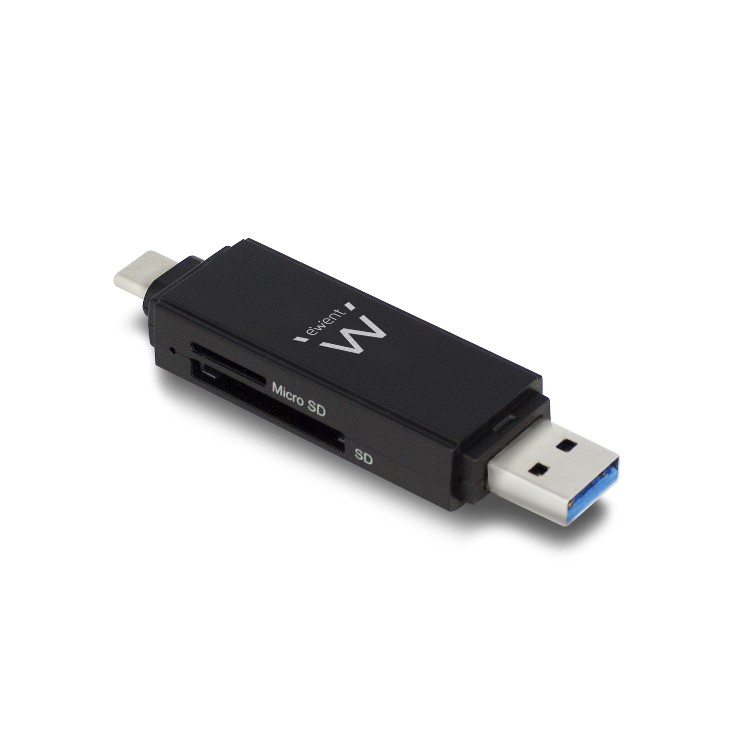 Ewent EW1075 card reader USB 3.2 Gen 1 (3.1 Gen 1) Type-A/Type-C Black