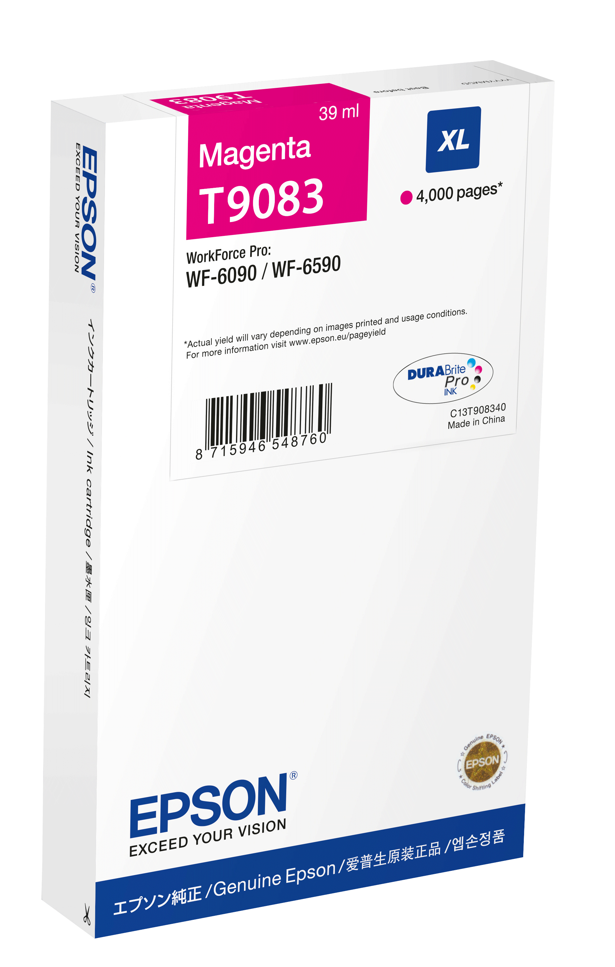 Original Epson T9083 Magenta Ink Cartridge