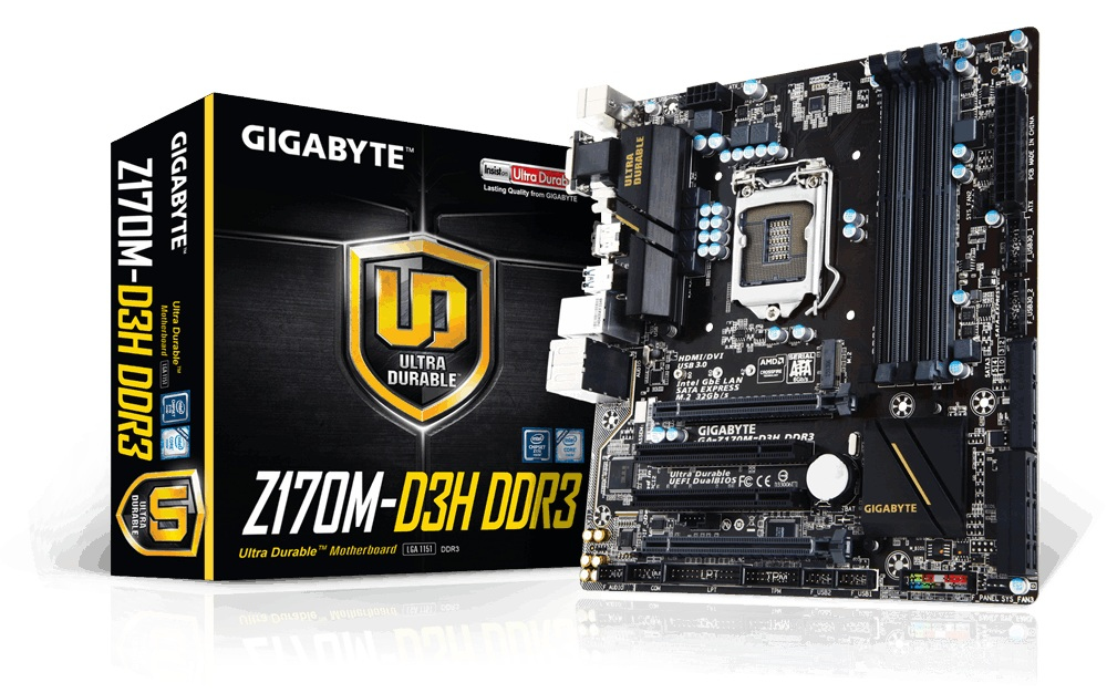 GIGABYTE GA-Z170M-D3H DDR3 motherboard Intel® Z170 LGA 1151 (Socket H4) micro ATX image 3