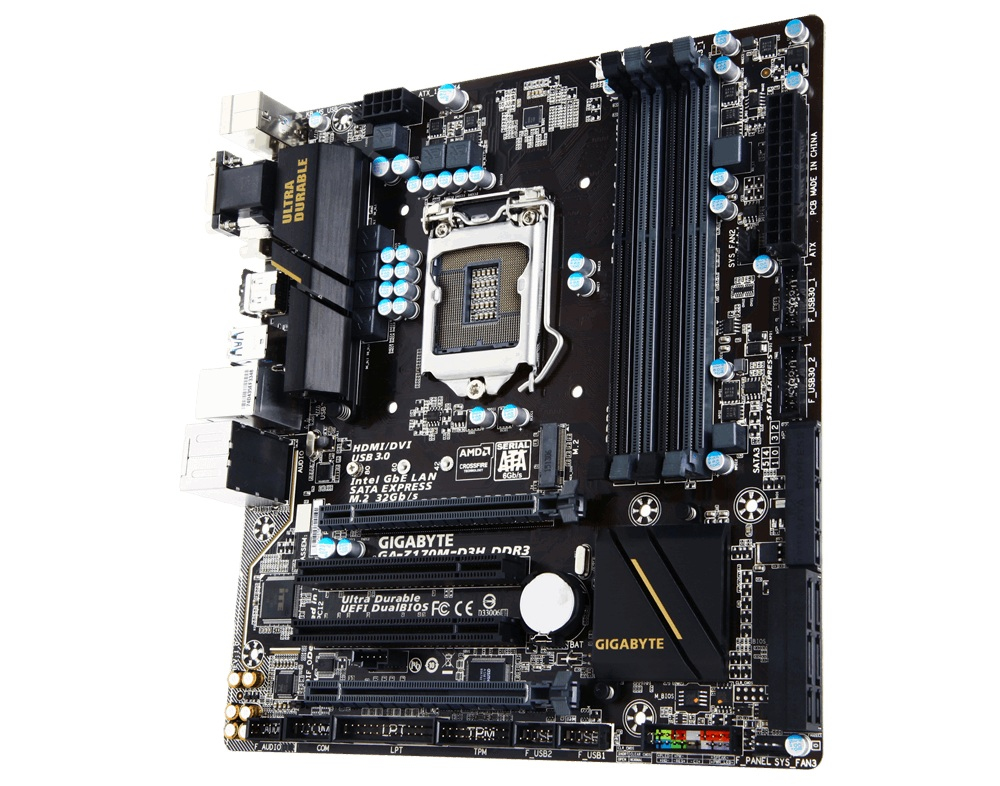 GIGABYTE GA-Z170M-D3H DDR3 motherboard Intel® Z170 LGA 1151 (Socket H4) micro ATX image 2