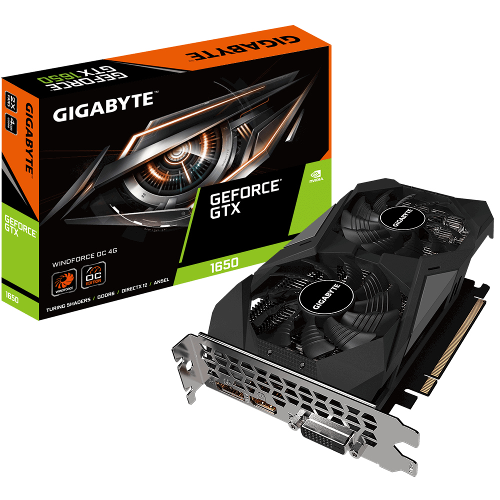 GIGABYTE GV-N1656WF2OC-4GD graphics card NVIDIA GeForce GTX 1650 – image 1