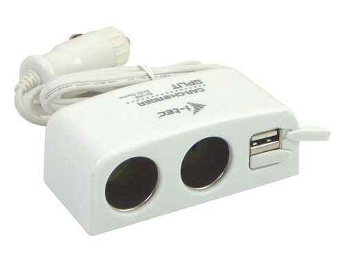 i-tec CHARGER-SPLIT mobile device charger GPS, Mobile phone, PDA White Cigar lighter Auto – image 1