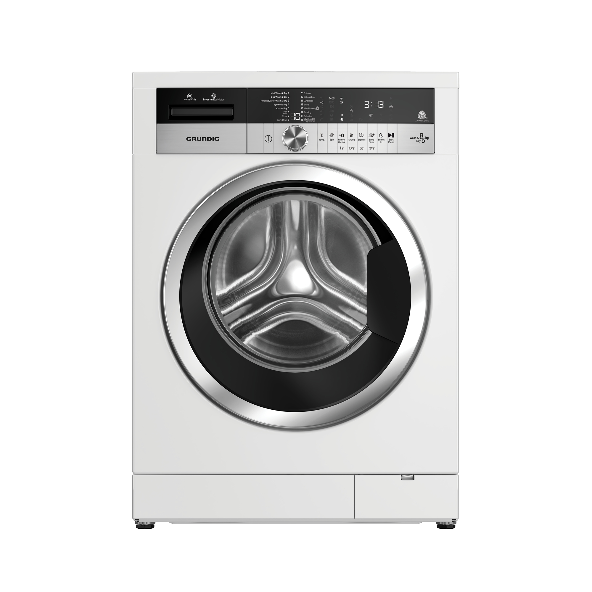 Grundig GWD38400CW washer dryer Freestanding Front-load White