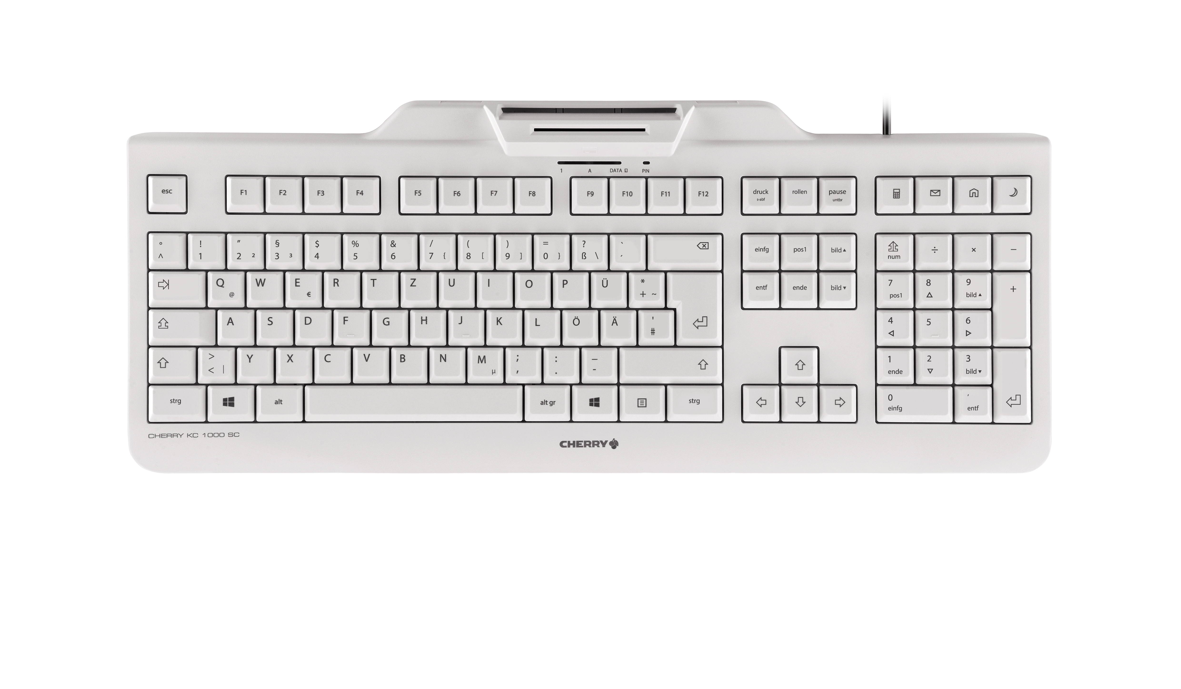 CHERRY KC 1000 SC tangentbord USB QWERTY Nordic Svart