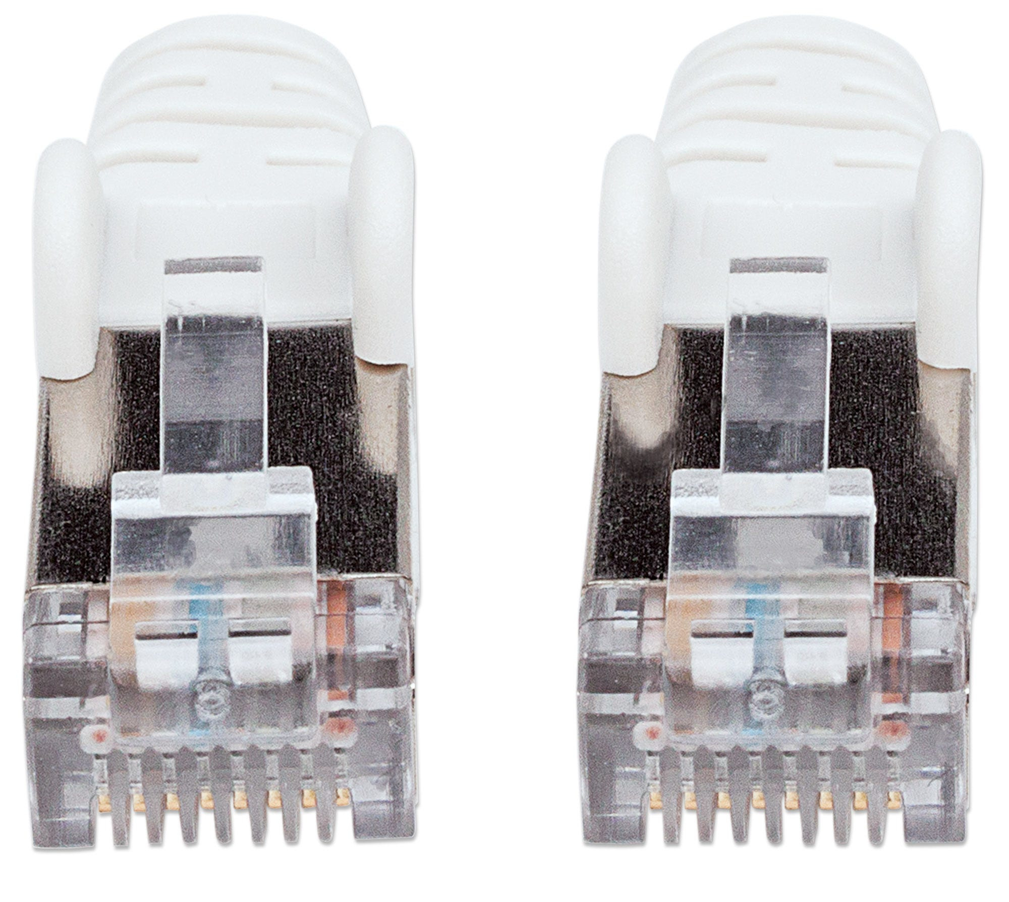 INTELLINET Patchkabel RJ45 S/FTP Cat6 3,0m LSZH Hebels. weiß Cat6 Kabel