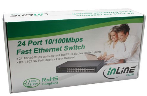 InLine 32224I network switch Black – image 2