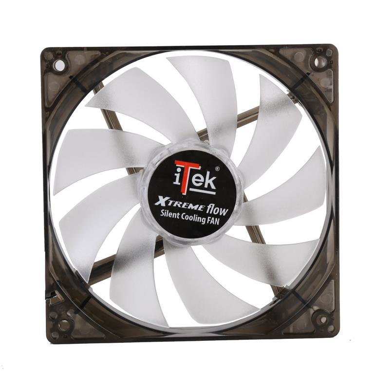 itek Xtreme Flow Computer case Fan 12 cm Black image 2