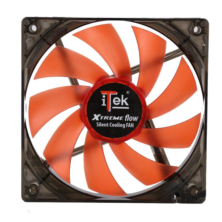 itek Xtreme Flow Computer case Fan 12 cm Black image 2