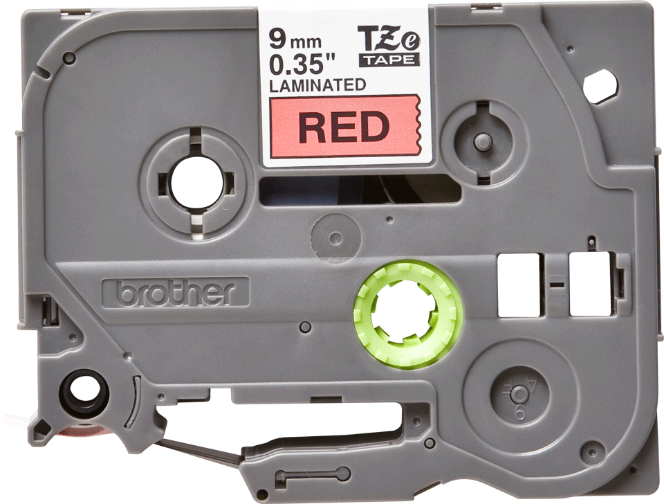 Cinta Brother Tze421 Texto Negro Sobre Fondo Rojo 9Mm X 8Mts. - TZE421