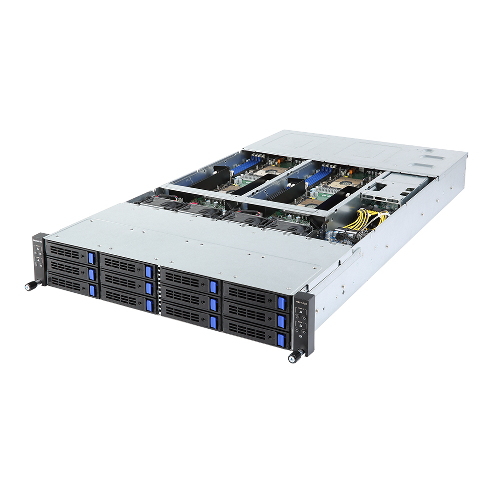 GIGABYTE H261-3C0 Intel® C621 LGA 3647 (Socket P) Rack (2U) Black, Grey – image 2