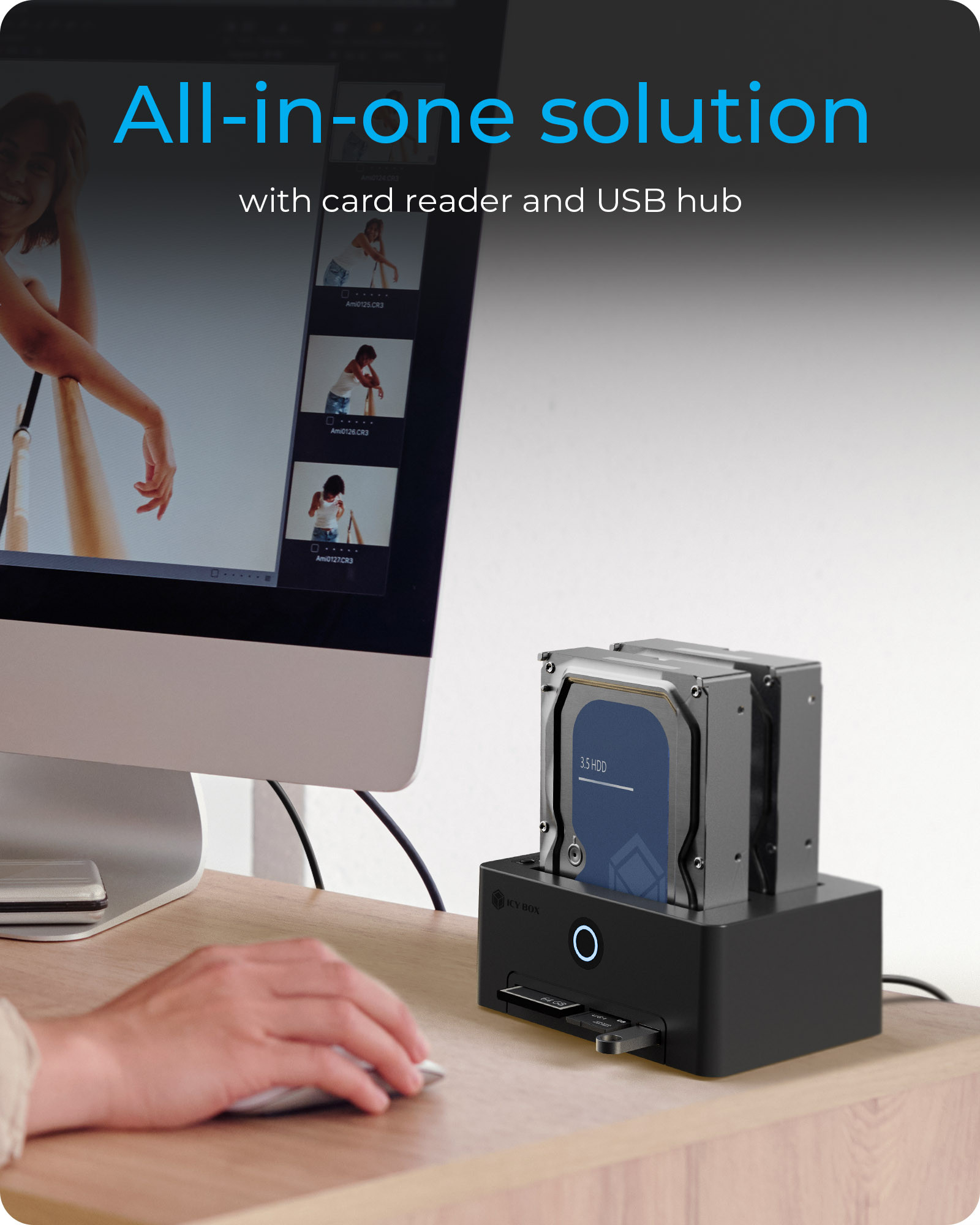 ICY BOX IB-1233CL-CR USB 3.2 Gen 1 (3.1 Gen 1) Type-A Black – image 3