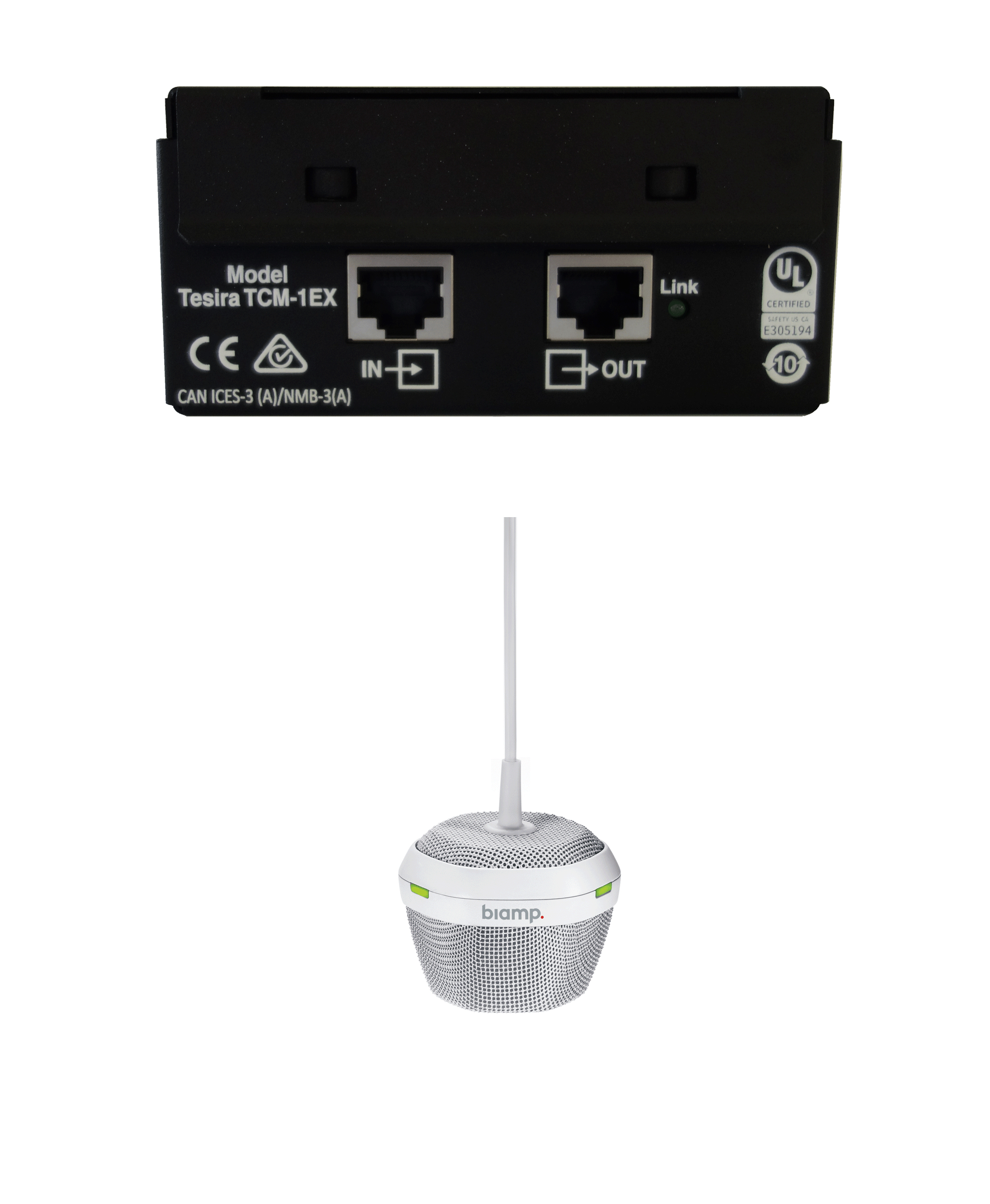 Biamp Parlé TCM-1EX White Conference microphone image 1