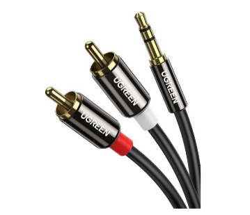 Cable Audio Premium Jack 35mm a 2 RCA / 10 Metros / Flexible / Doble Blindaje / Transferencia de Audio sin Pérdidas / Caja de Aleación de Cobre / Amplia Compatibilidad / Diseño Duradero 60836 - 60836