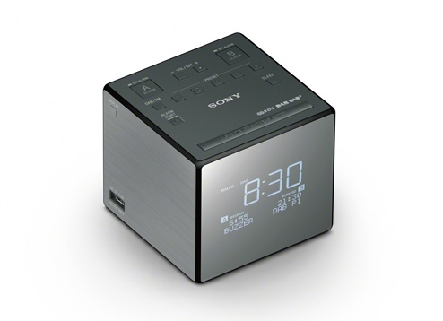Sony XDRC1DBP radioapparater Klockradio Svart, Silver
