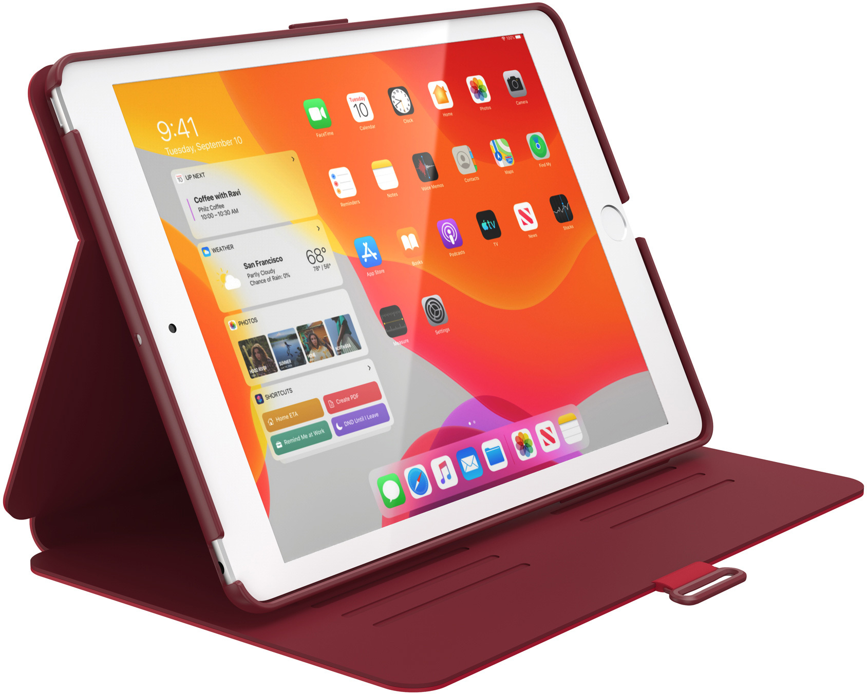 Speck Balance Folio Case Apple iPad 10.2 (2019) Dark Poppy Red – image 2