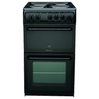 Hotpoint HW170EKS cooker Freestanding cooker Electric Sealed plate Black