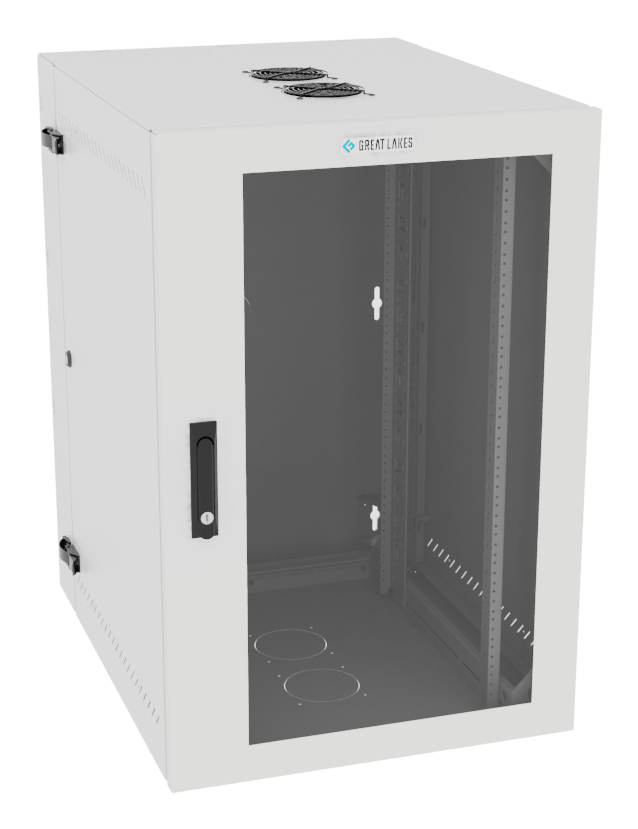 Vertiv VR Rack GL36WMCMP-W-SH-AF-00 rack cabinet 19U Wall mounted rack White