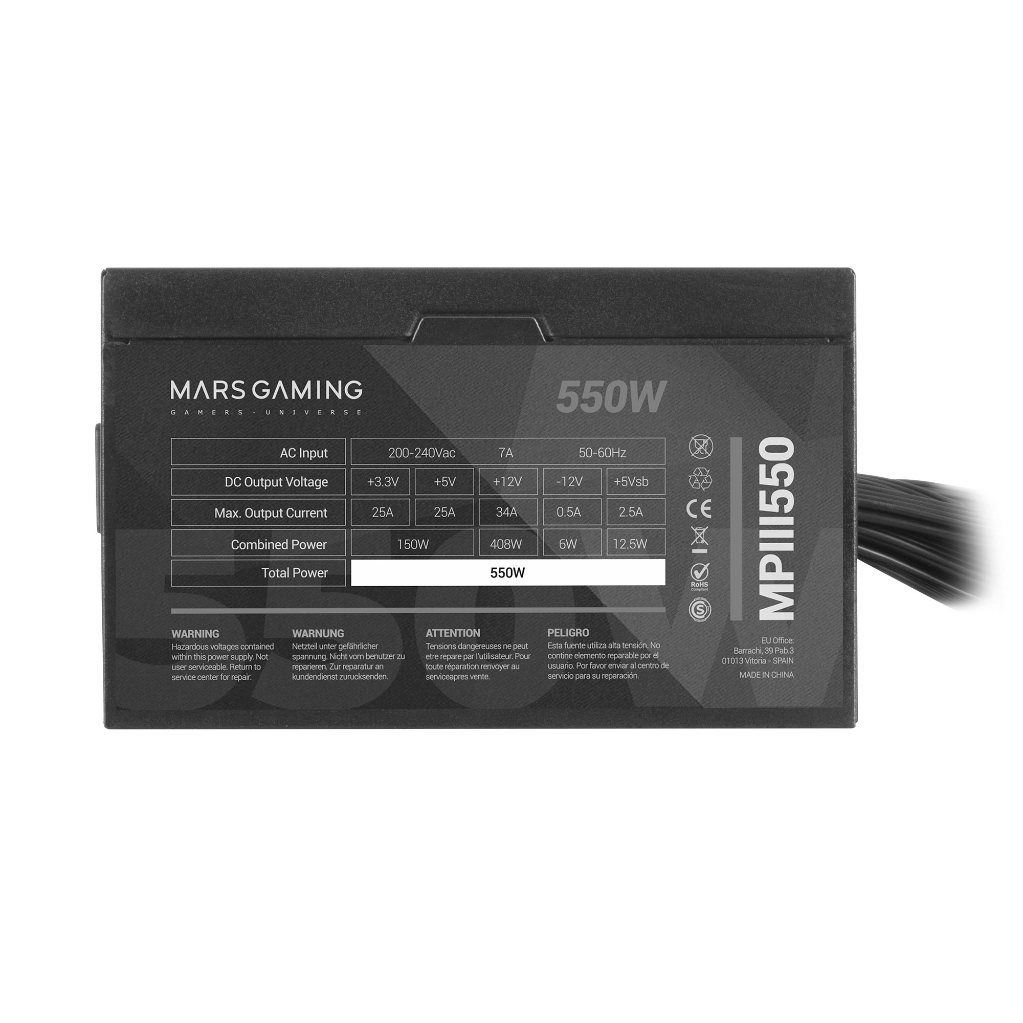 Mars Gaming MPIII550 PC Power Supply – image 3