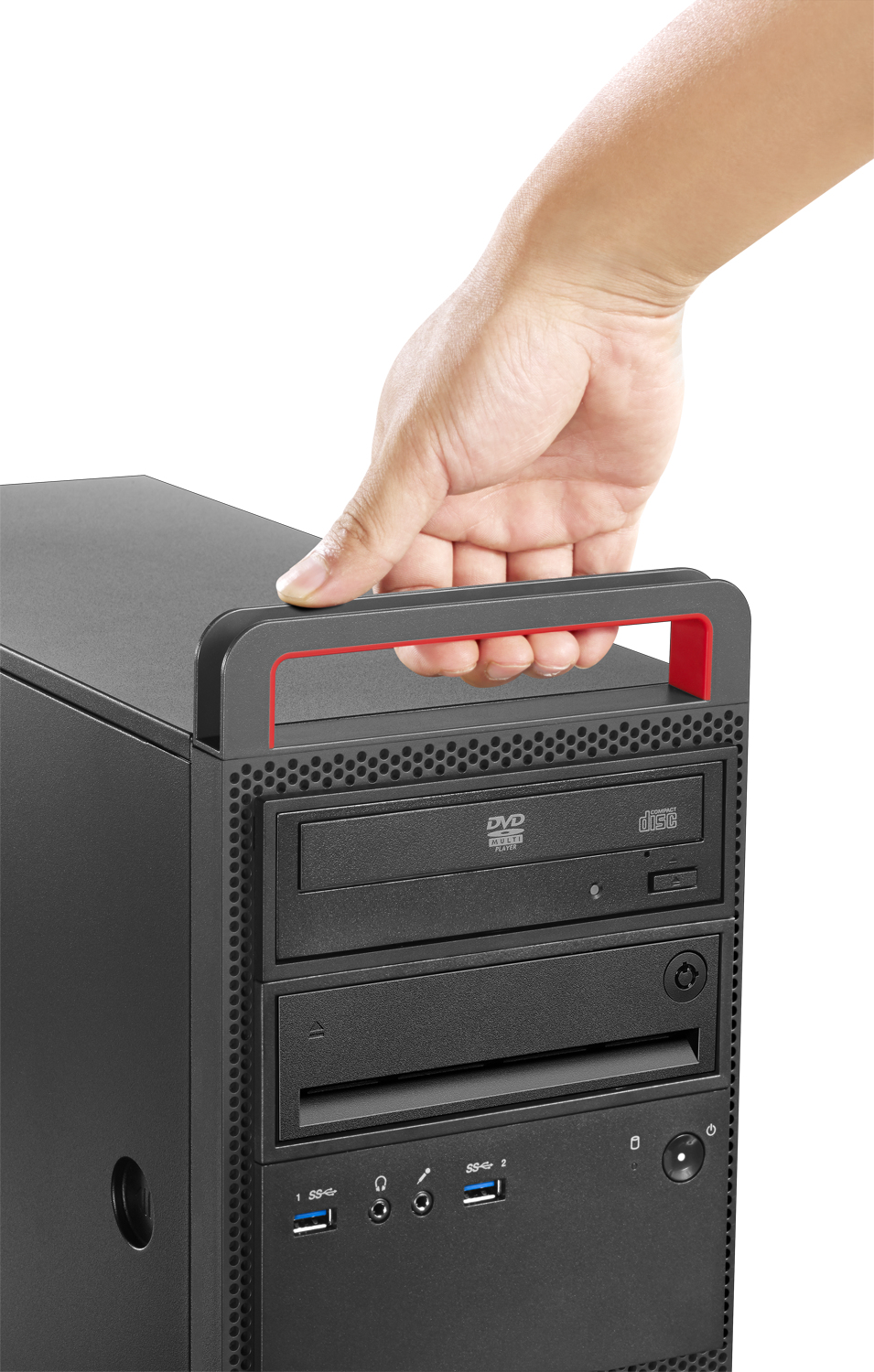 Lenovo ThinkCentre M800 Intel® Core™ i5 i5-6500 8 GB DDR4-SDRAM 1 TB HDD NVIDIA® GeForce® GT 720 Windows 7 Professional Mini Tower PC Black image 2