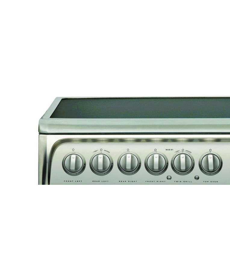 Hotpoint HUE61XS cooker Freestanding cooker Electric Ceramic hob Stainless steel – image 4
