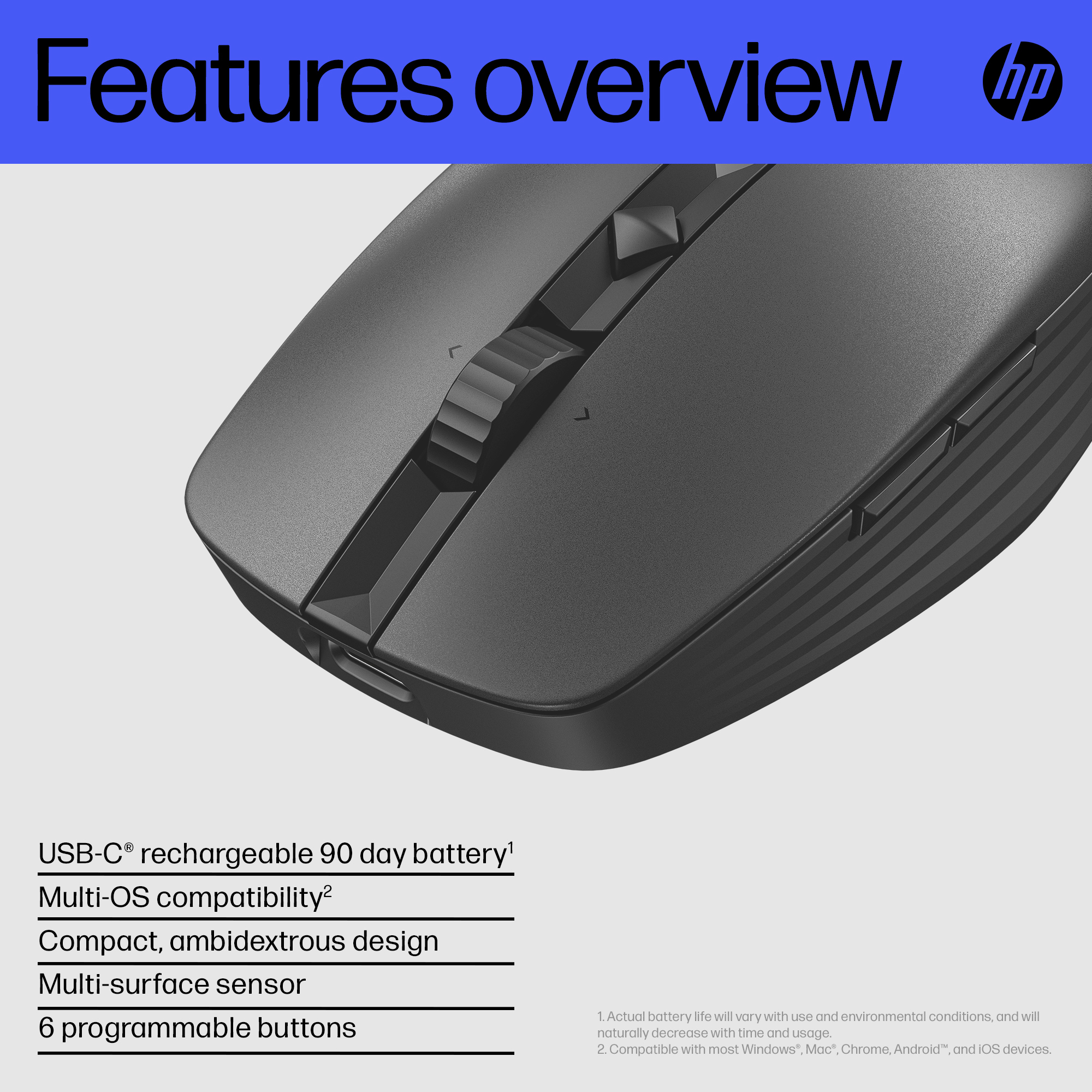 HP 715 Rechargeable Multi-Device Bluetooth Mouse – image 6