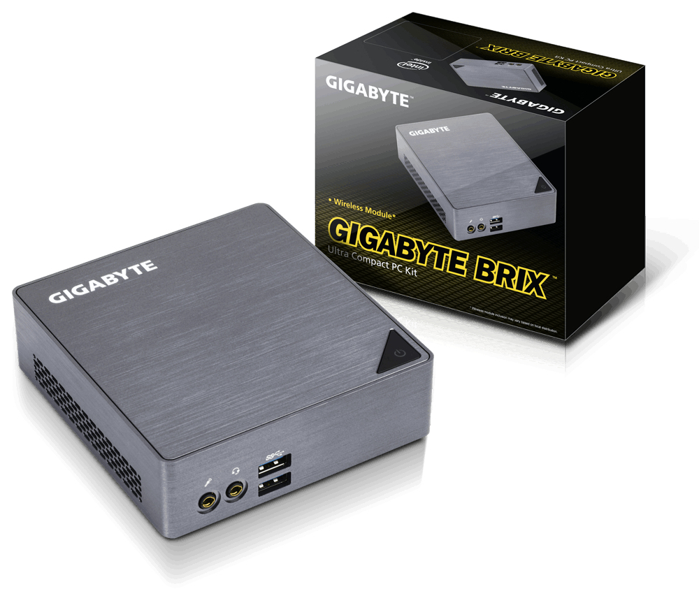 GIGABYTE GB-BSI5-6200 PC/workstation barebone UCFF Grey i5-6200U LGA 1356 (Socket B2) 2.3 GHz image 1