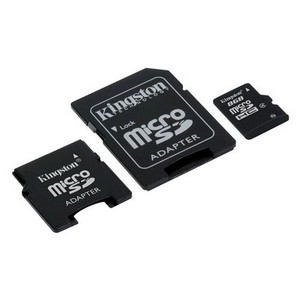 Kingston Technology 8GB MicroSDHC Card, 2 adapters