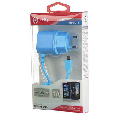 Celly TCMICROLB mobile device charger Mobile phone Blue AC Indoor – image 3
