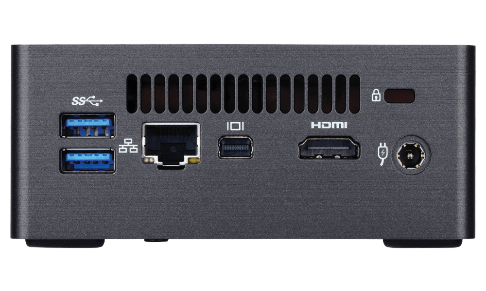 GIGABYTE GB-BSI3HA-6100 PC/workstation barebone 0.6L sized PC Black i3-6100U BGA 1356 2.3 GHz image 2