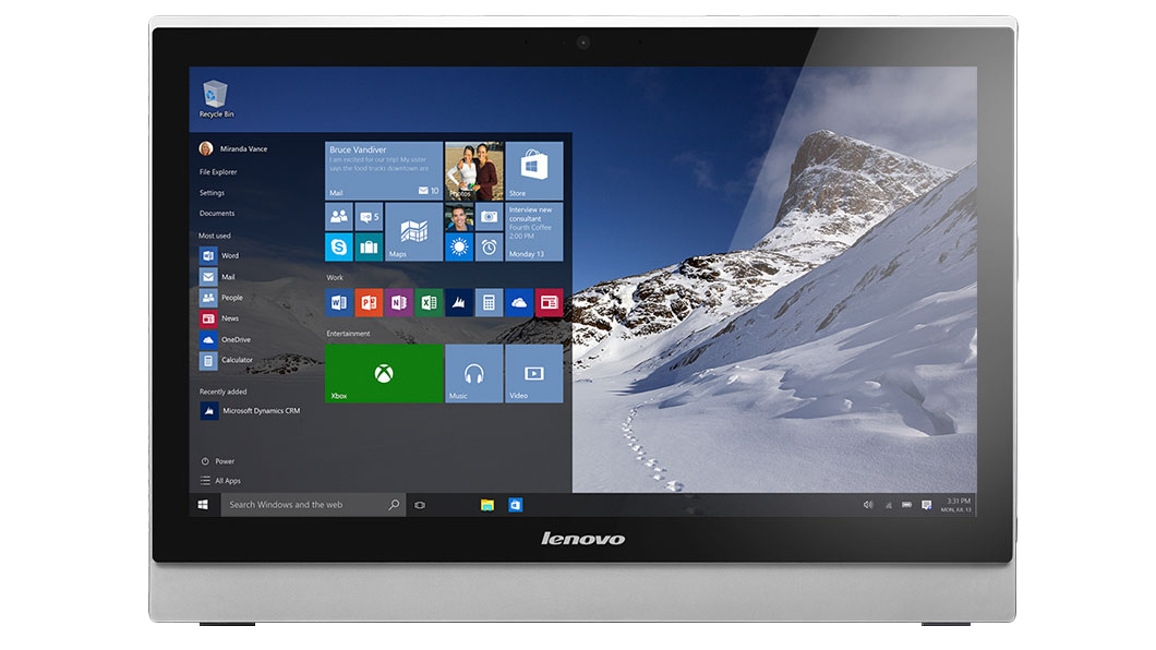 Lenovo S500z Intel® Core™ i5 i5-6200U 58.4 cm (23″) 1920 x 1080 pixels All-in-One PC 4 GB DDR4-SDRAM 1 TB HDD Windows 7 Professional Black, Silver image 1