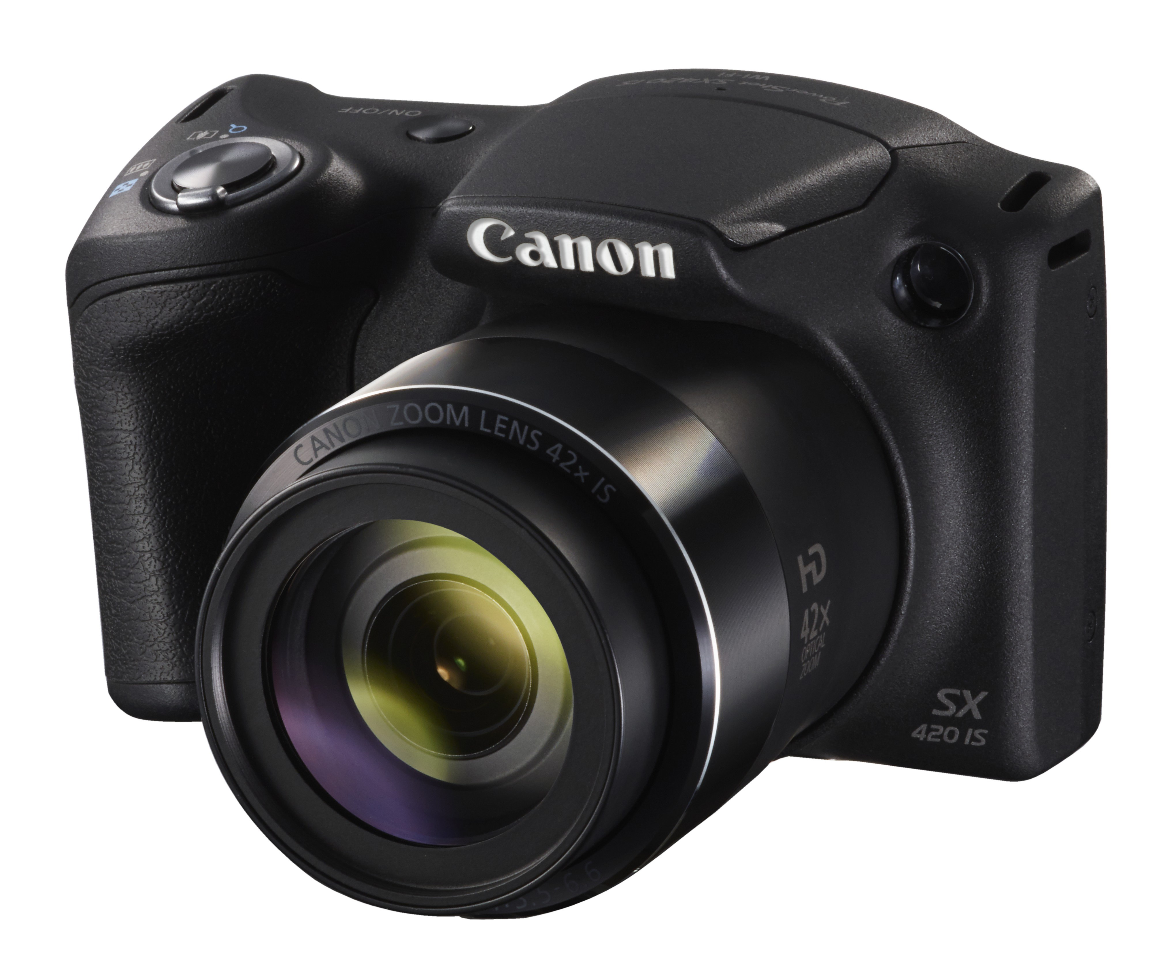 Canon PowerShot SX420 IS - Digital camera - compact - 20.0 MP - 720p / 25 fps - 42x optical zoom - Wi-Fi, NFC - black