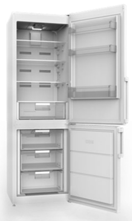 Sharp SJ-BA09DTXWF fridge-freezer Freestanding – image 2