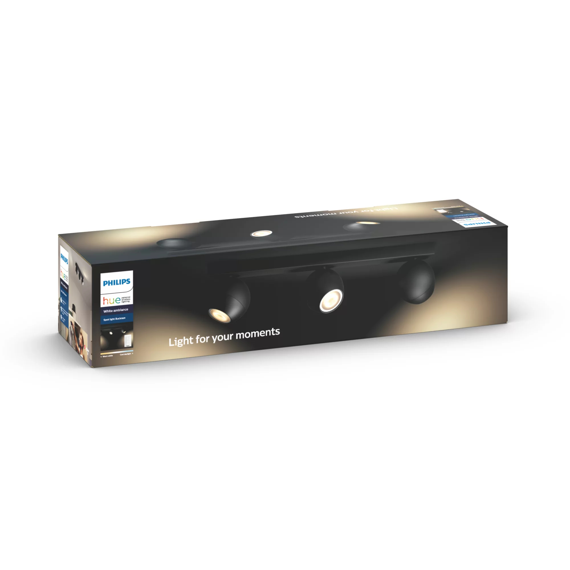 Philips by Signify Philips Hue White ambience Buckram triple spotlight – image 5