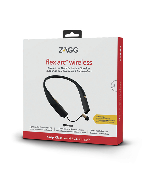 ZAGG Flex Arc Headset Wireless Neck-band Bluetooth Black, Gold image 4