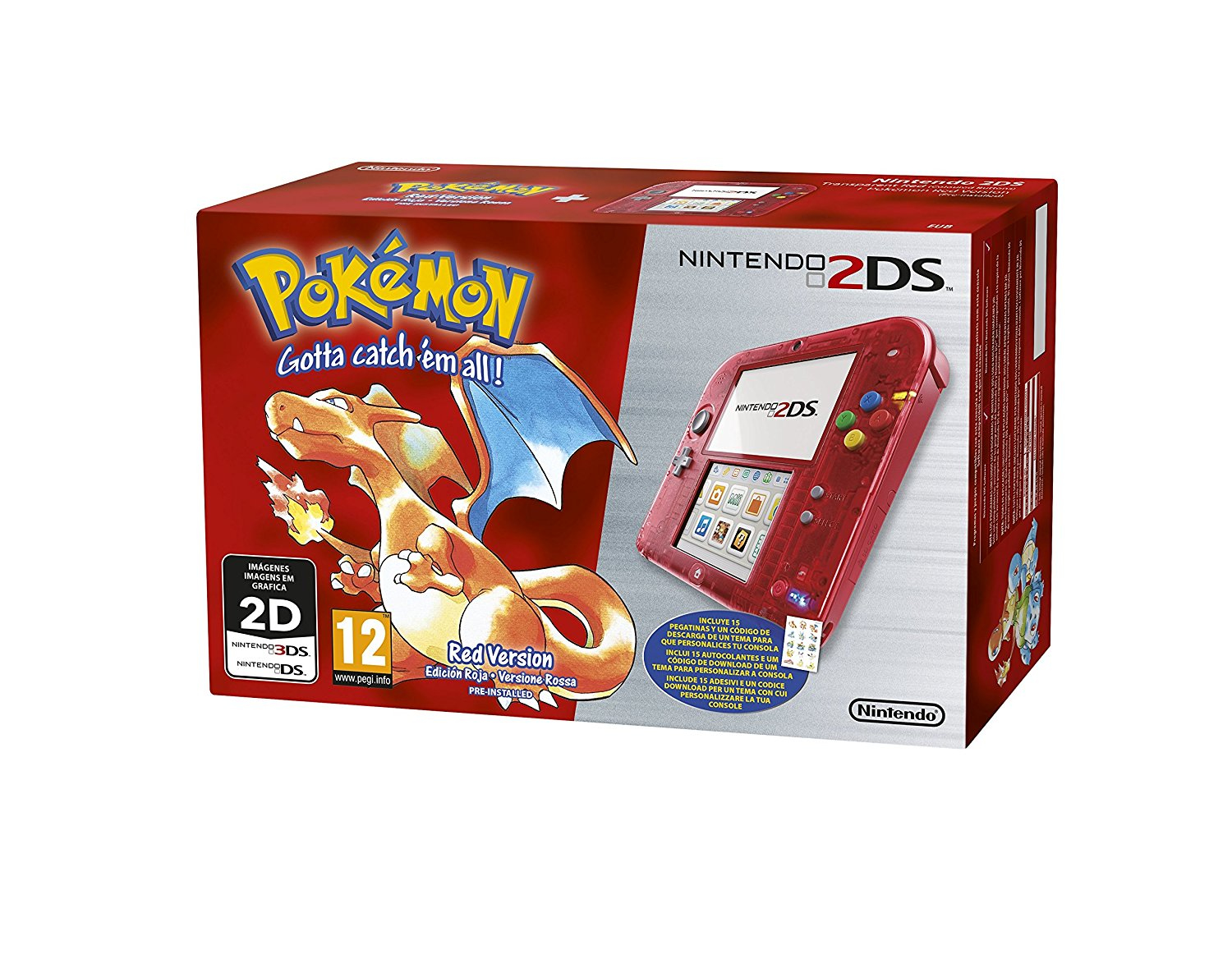 Nintendo 2DS Special Edition: Pokémon Red Version — vue 1 sur 4