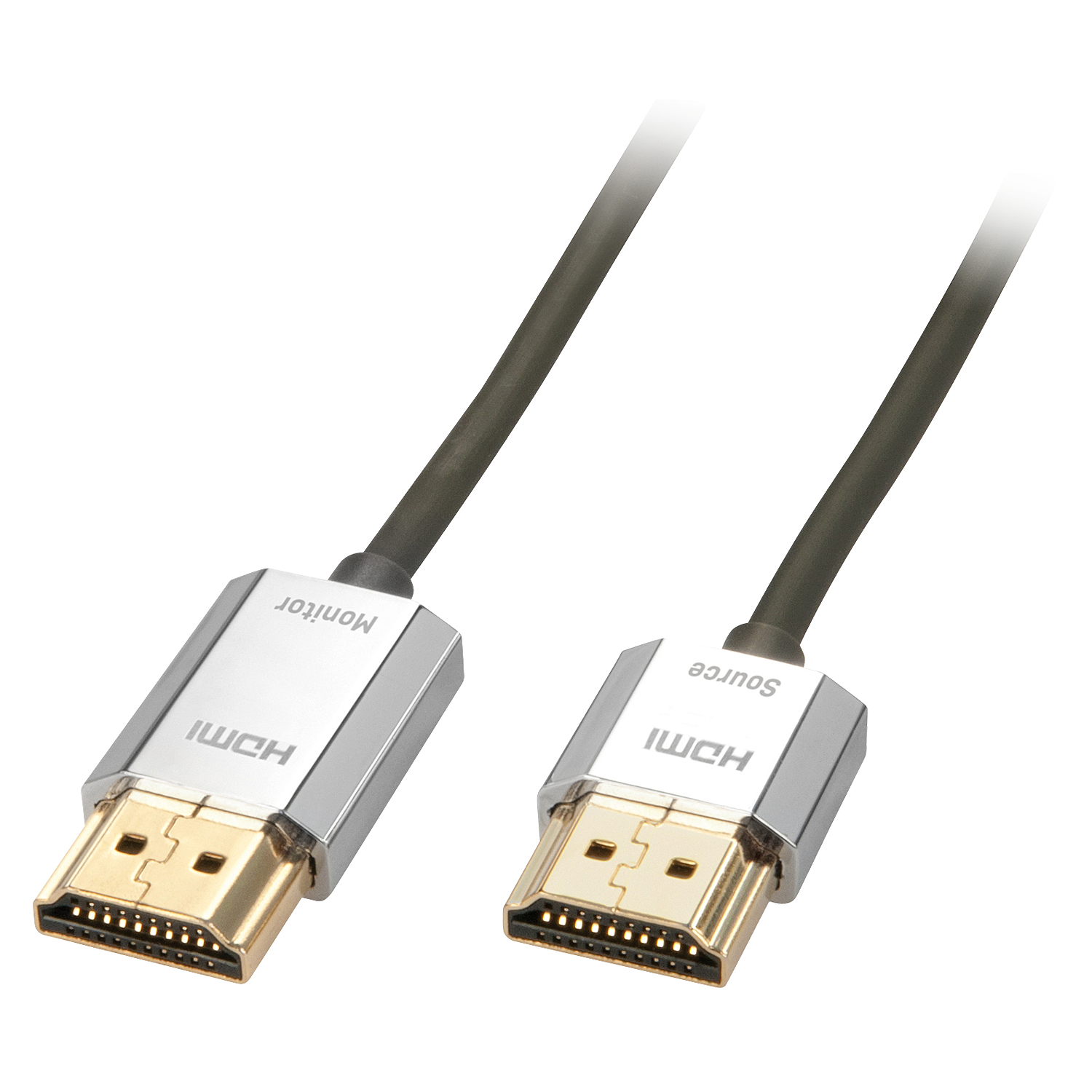 Lindy 41676 HDMI-kabel 4,5 m HDMI Typ A (standard) Svart, Guld, Silver