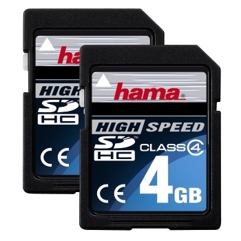 Hama Double Pack SDHC 4GB Class 4, Samsung